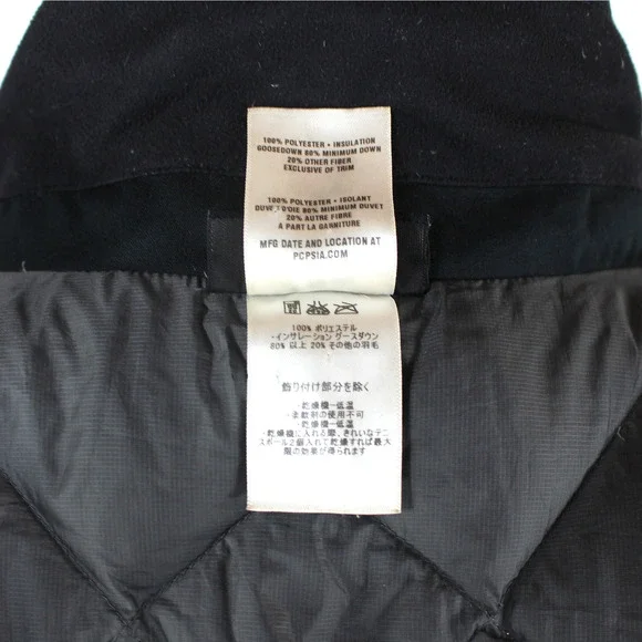 Patagonia Goose Down Hooded Coat Black H2NO Performance Insulated Lining Size S - Picture 7 of 7